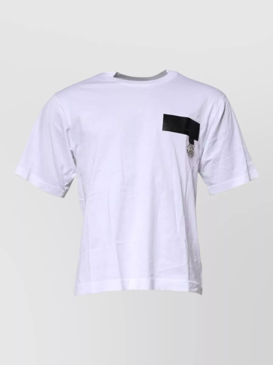 Dolce&Gabbana logo patch cotton crew neck t-shirt