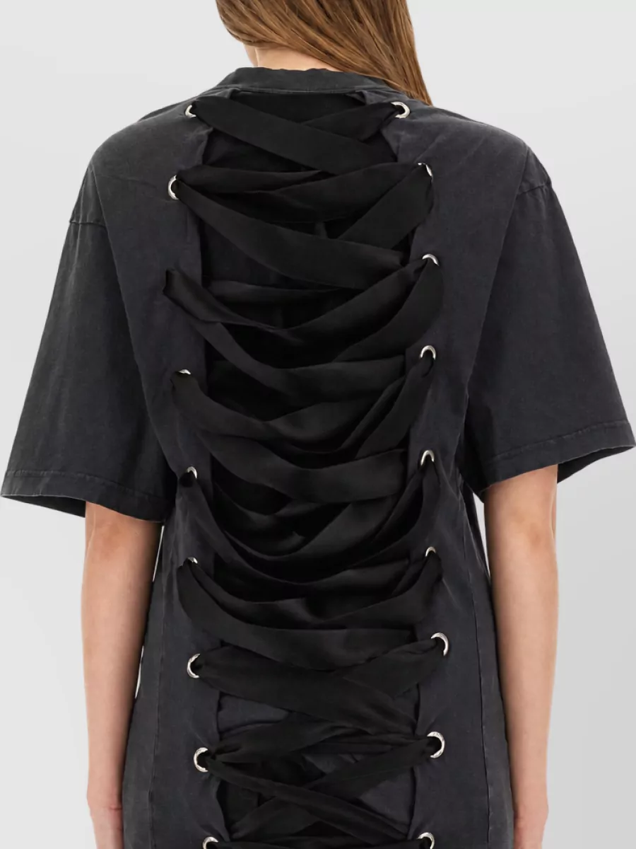 Balenciaga Cotton Lace-Up T-Shirt