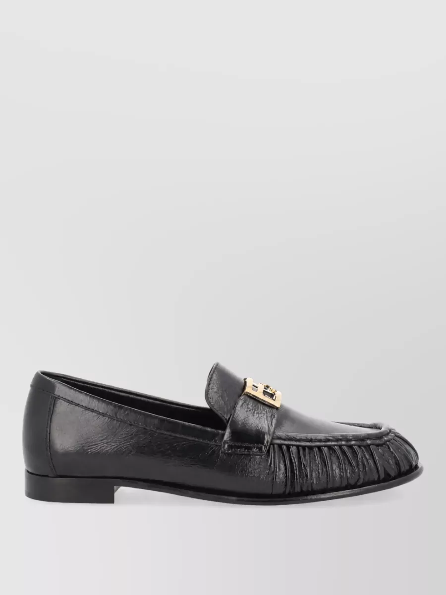 Fendi Leather Baguette Loafers