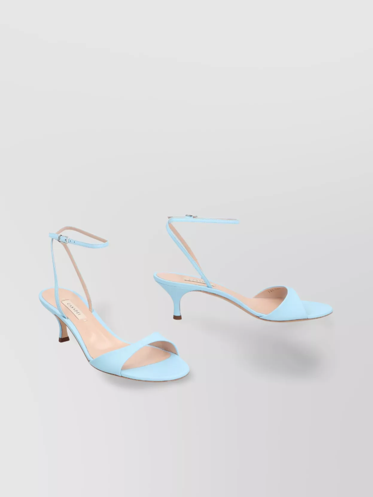 Casadei Leather Sandals With Ankle Strap And Thin Heel In White