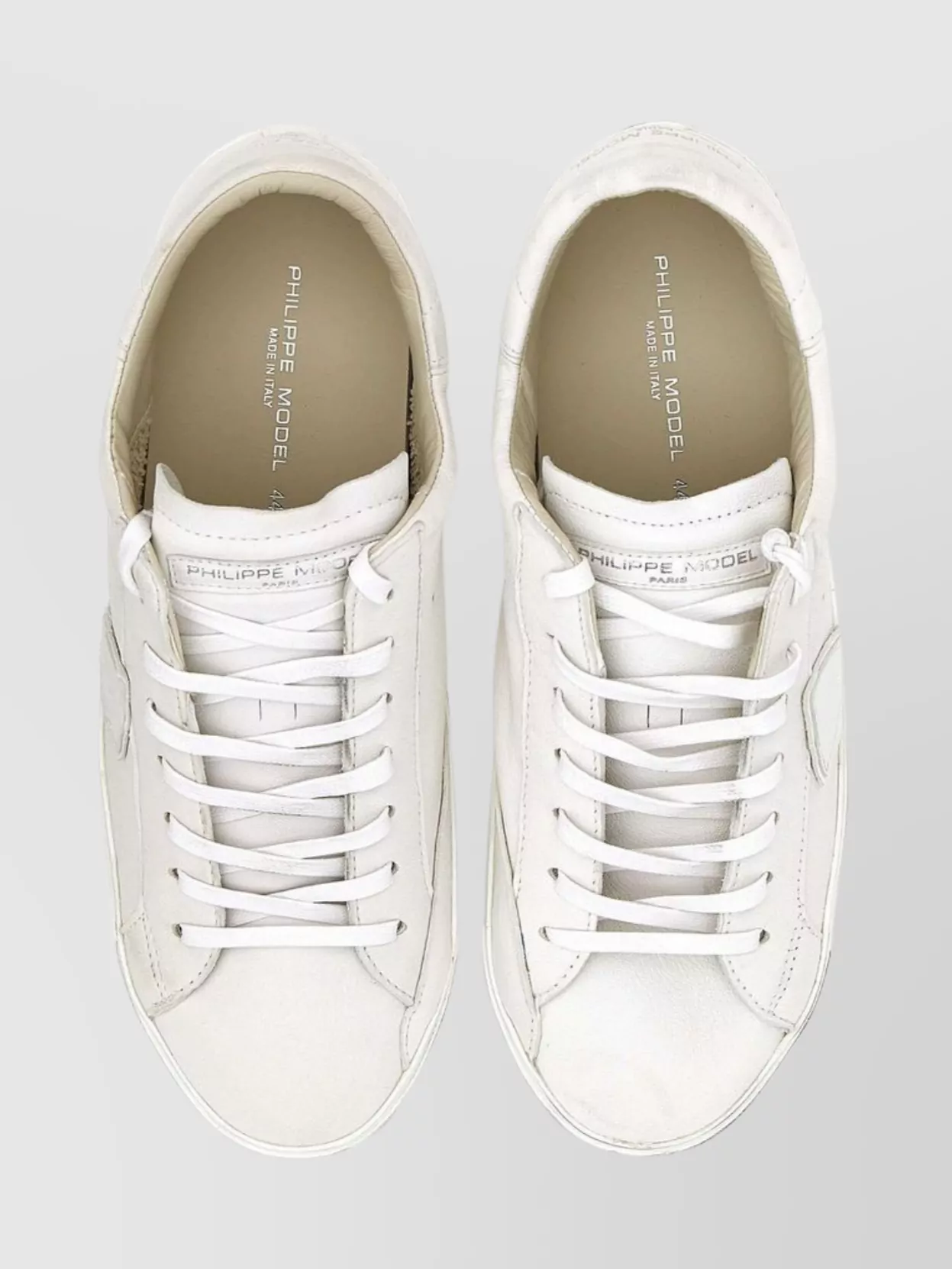 Philippe Model Vintage Effect Leather Sneakers