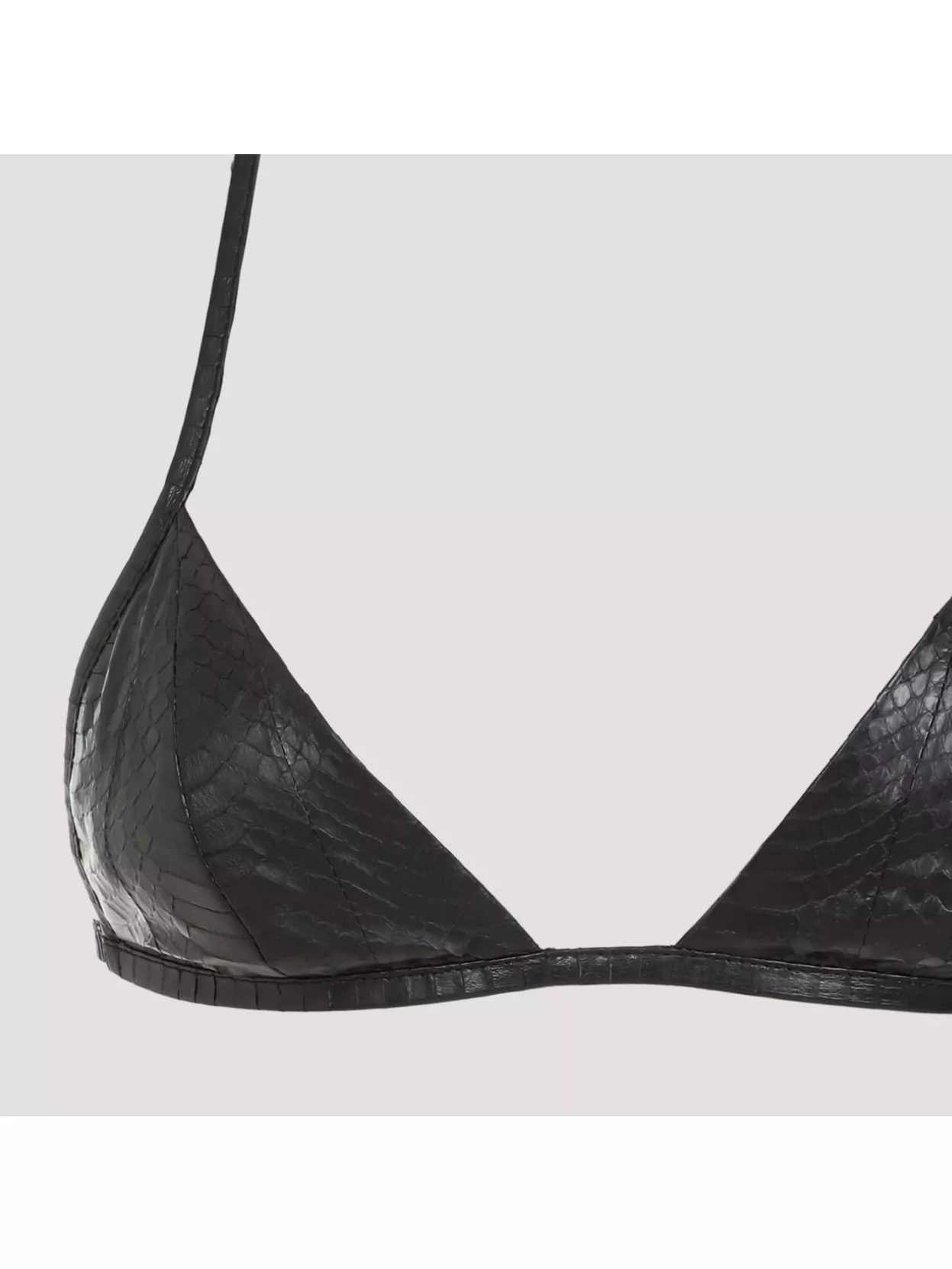 Rick Owens Snake Leather Halter Neck Top