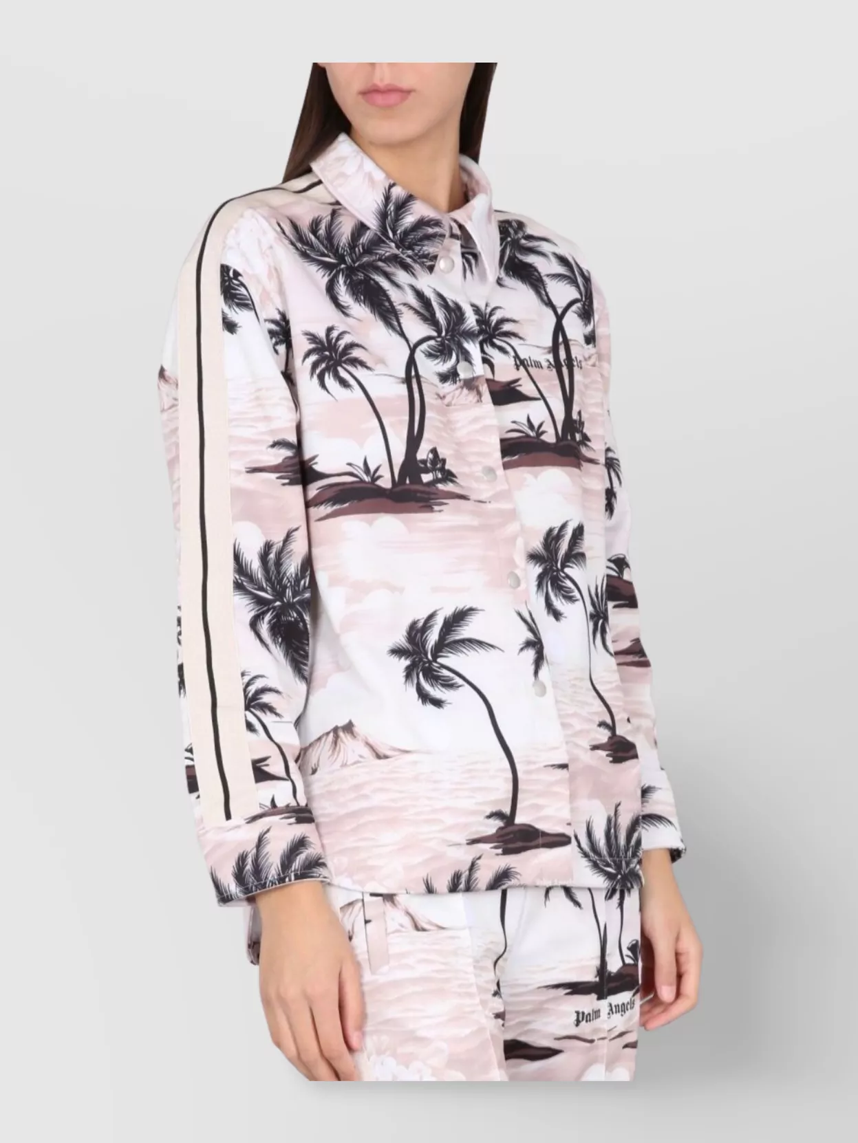 Palm Angels Island Print Relaxed Fit Shirt