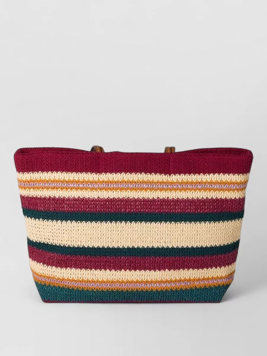 Miu Miu Raffia Cotton Beach Bag