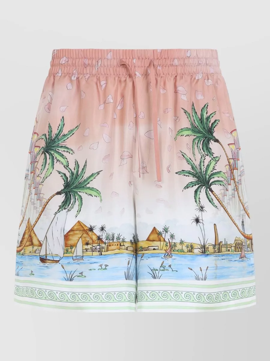 Casablanca Silk printed swim shorts