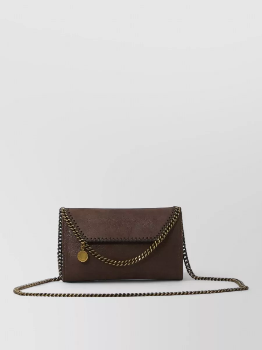 Stella Mccartney falabella alter suede clutch bag