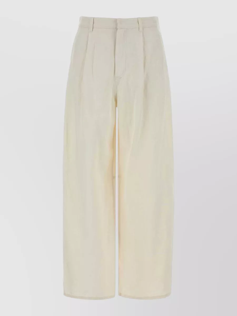 S Max Mara Aloa Wide Leg Denim Jeans Trousers In White