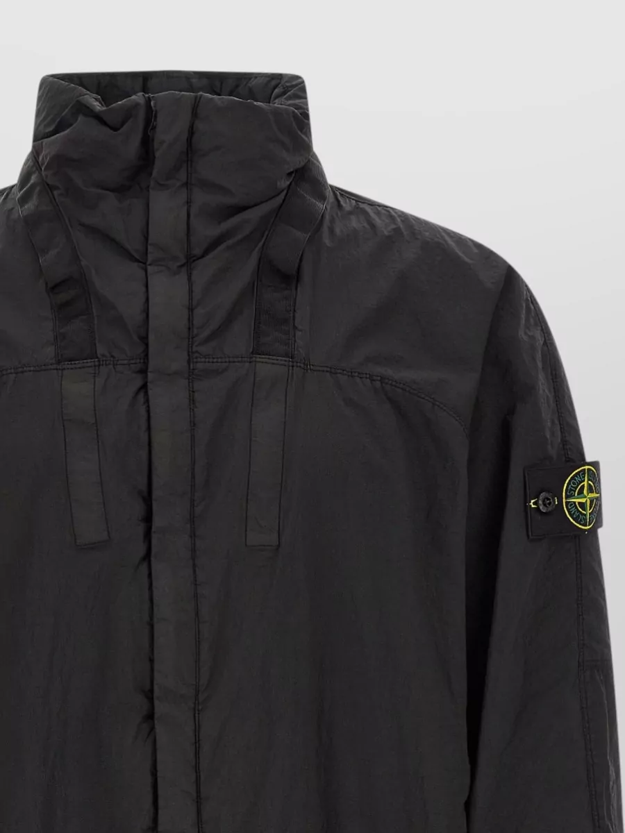 Stone Island Nylon Ribbed Bomber Jacket