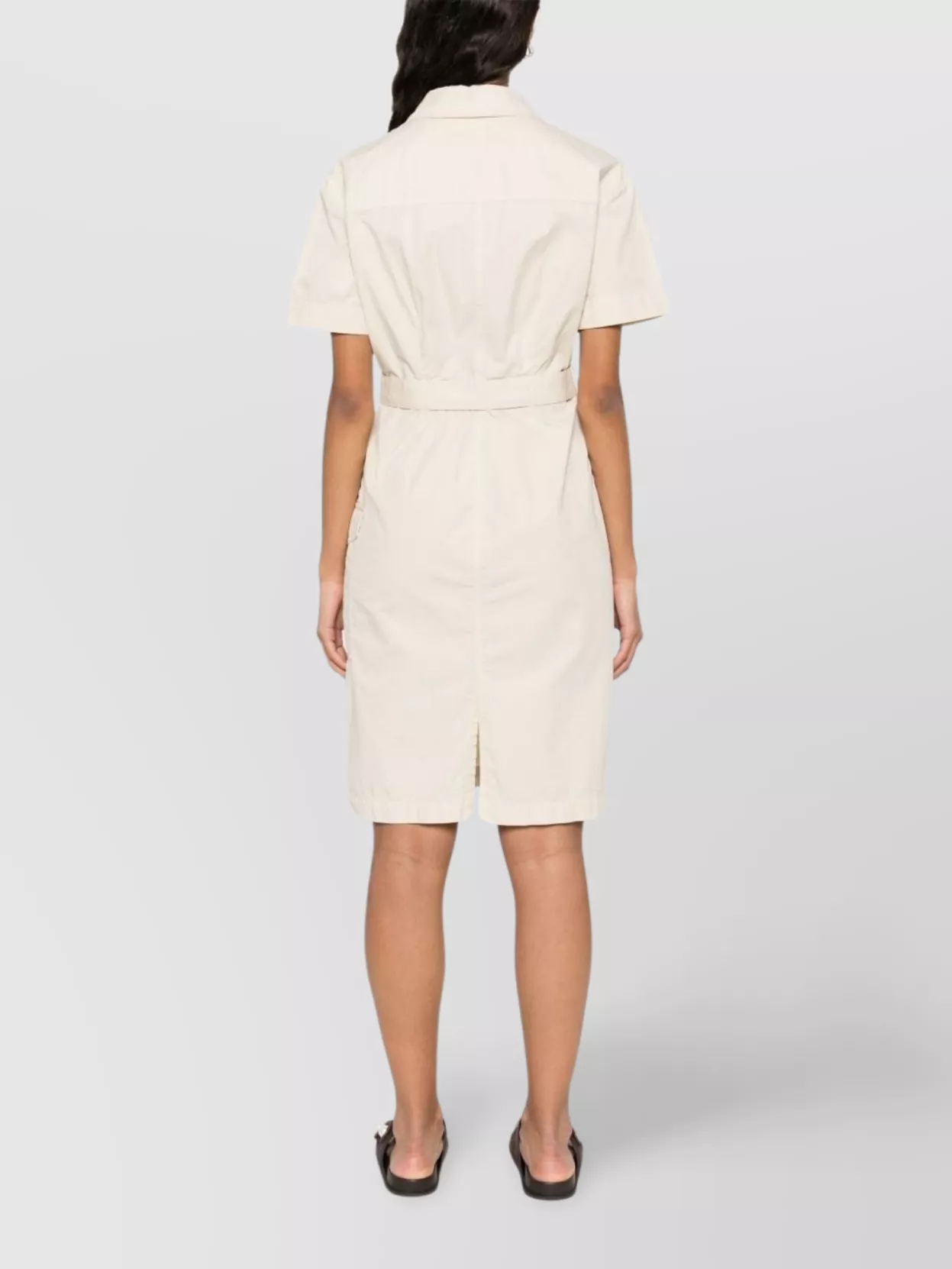 Woolrich Shirt Dress With Flap And Side Pockets