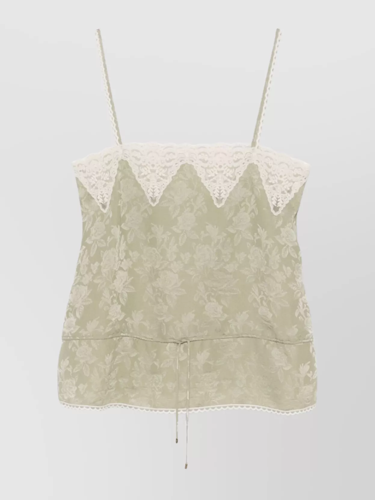 Chloé Silk Top With Drawstring Waist And Floral Pattern