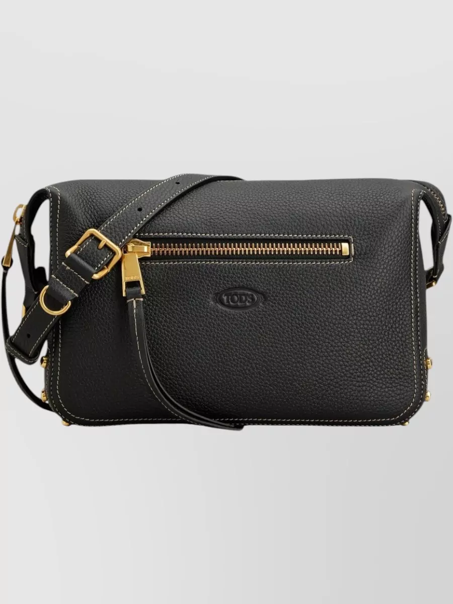 Tod's Metal Dots Mini Leather Shoulder Bag