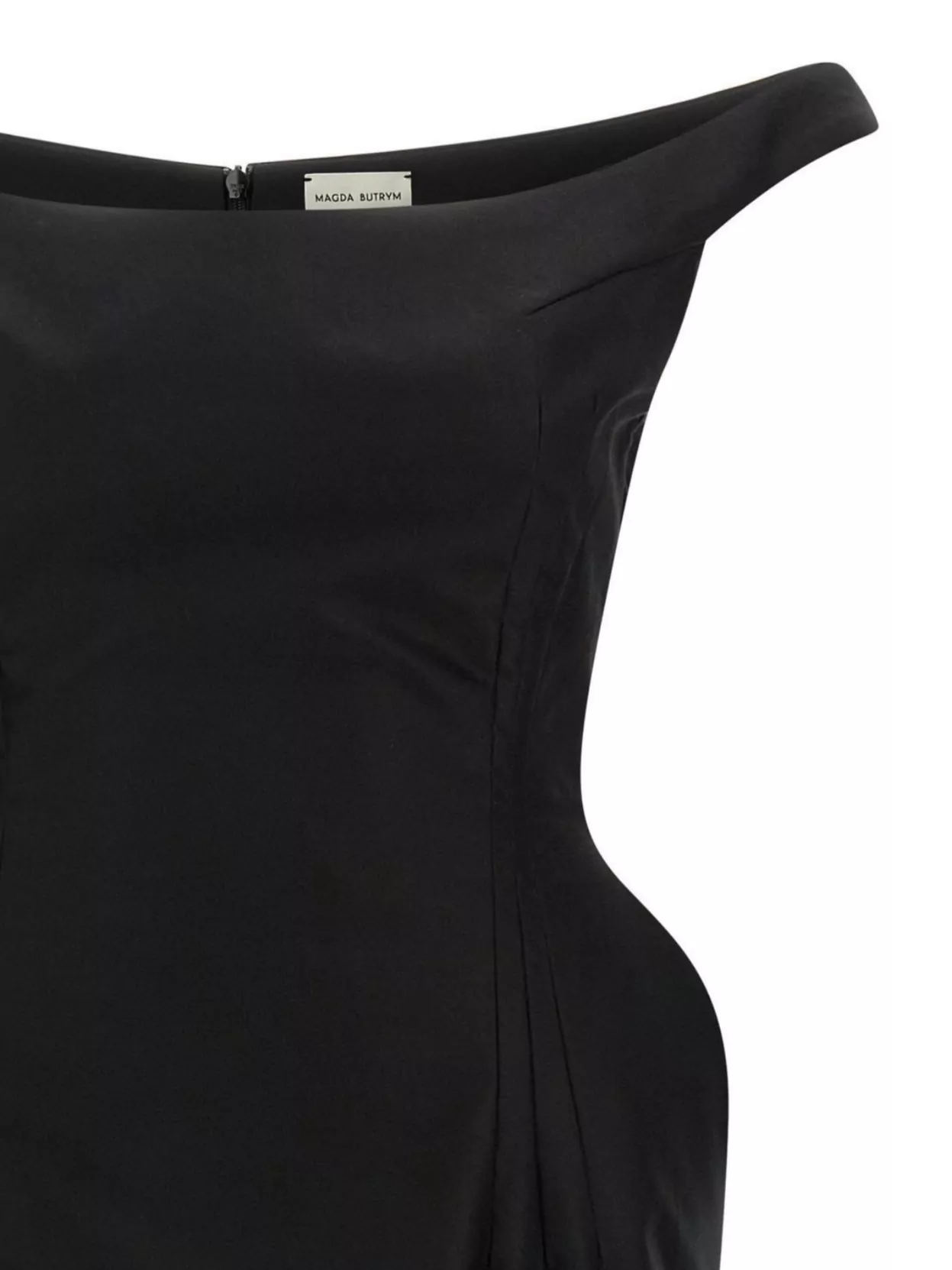Magda Butrym Shoulder Dress Silhouette Fitted Neckline