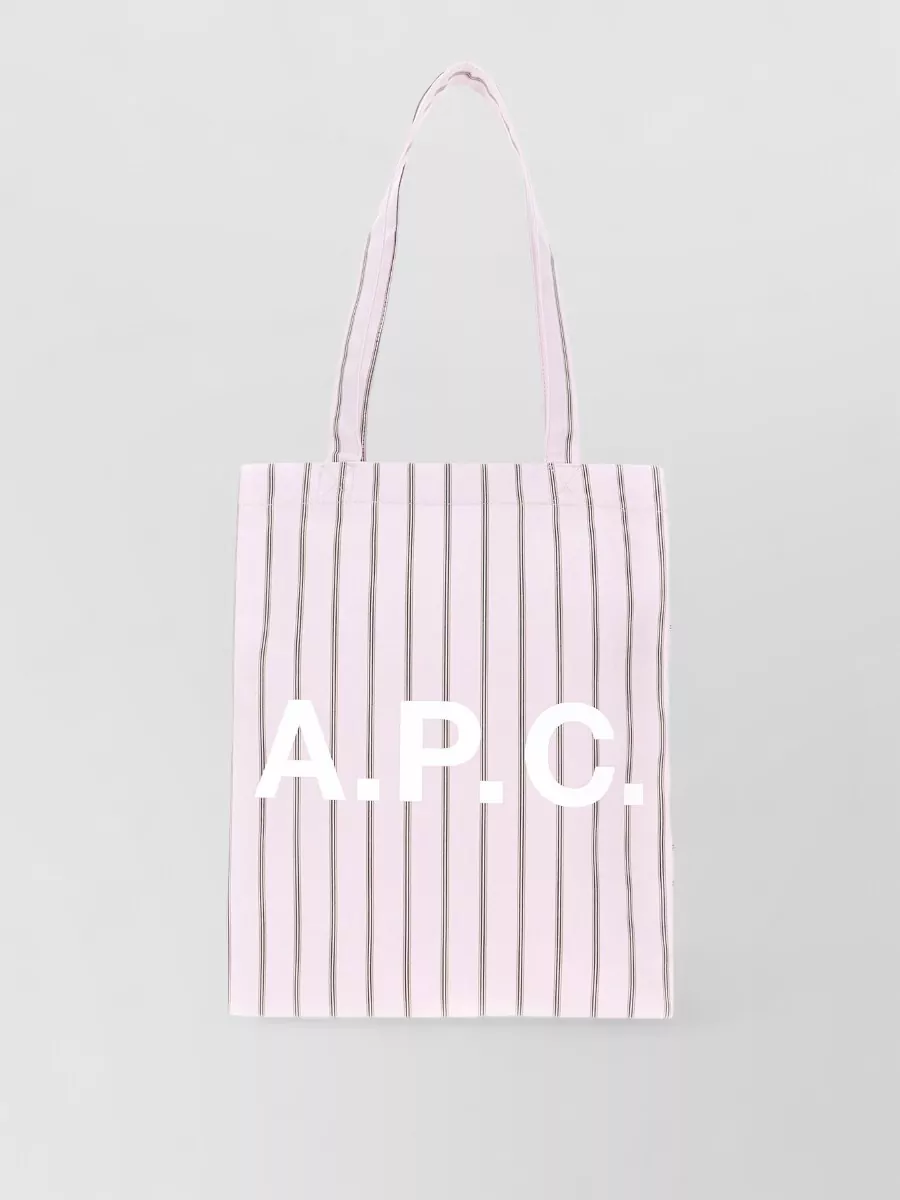 A.P.C. Striped cotton tote bag