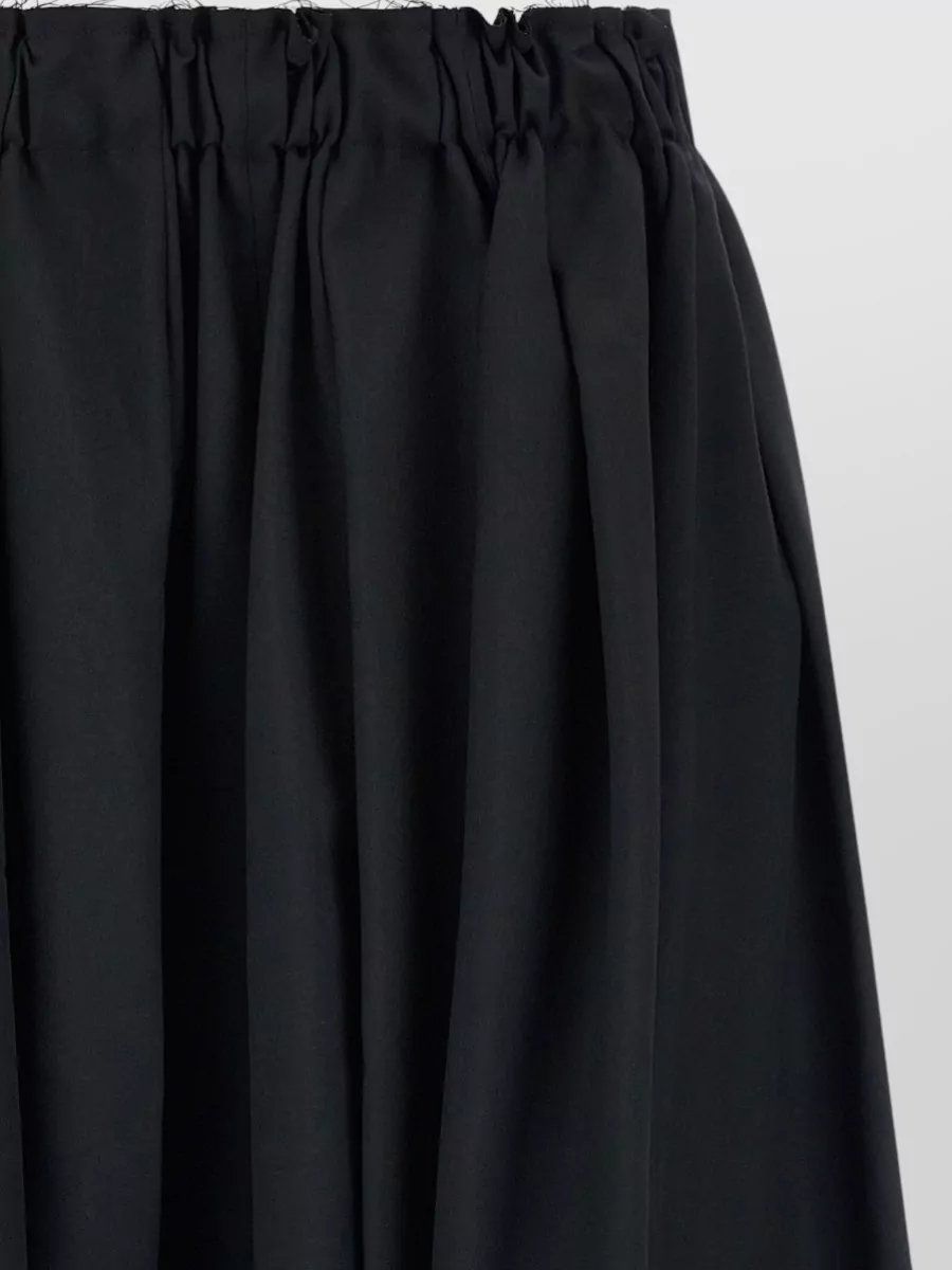 Comme Des Garçons Wool Asymmetric Wide-Leg Bermuda Shorts