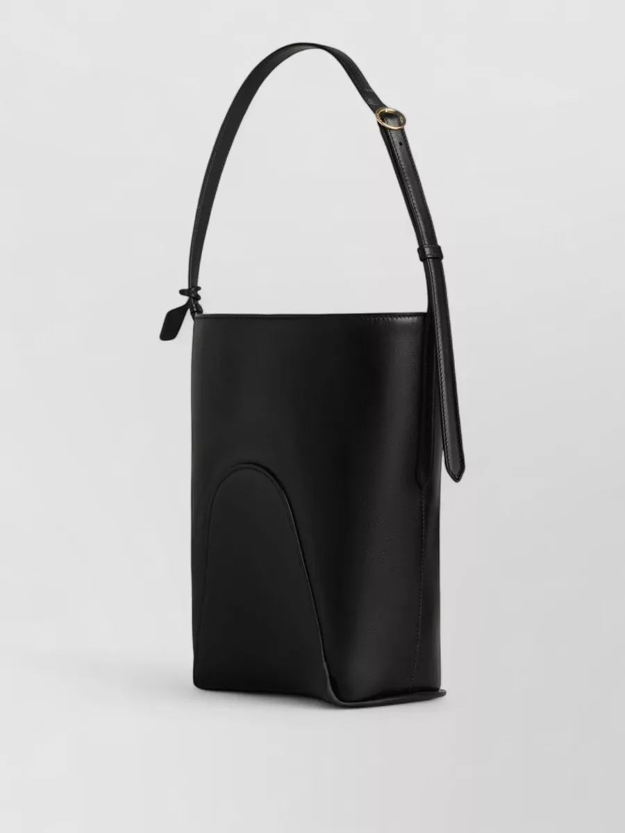 Alaïa Small Calfskin Bucket Shoulder Bag Strap