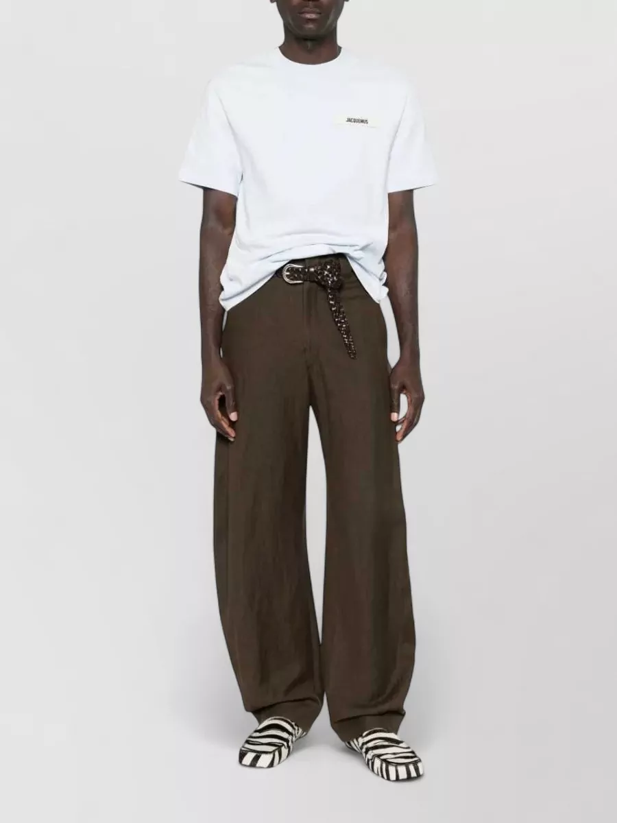 Jacquemus Cotton Logo Patch Short Sleeve T-Shirt