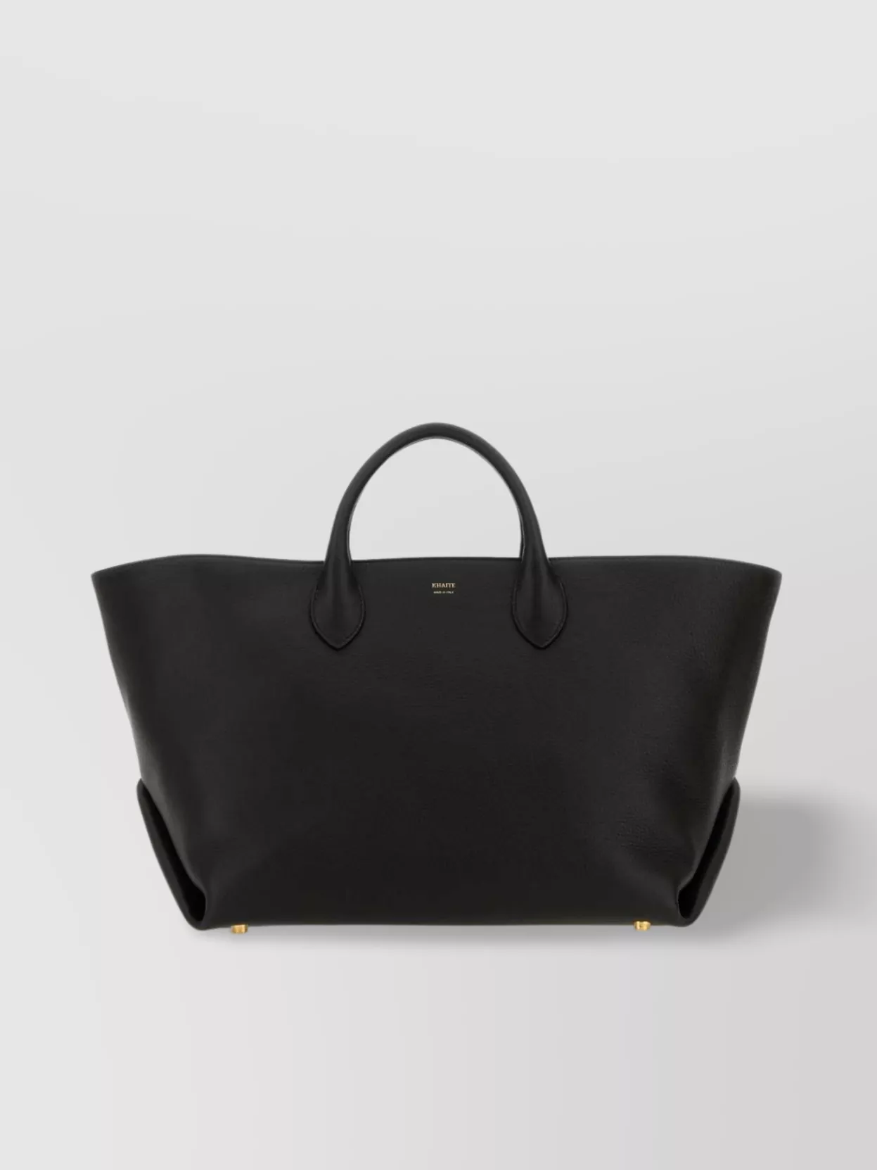 Shop Khaite Amelia Leather Shopping Bag