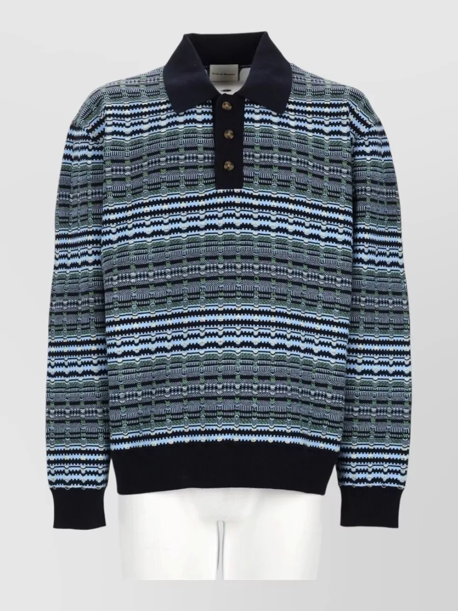Drôle De Monsieur textured knit polo shirt