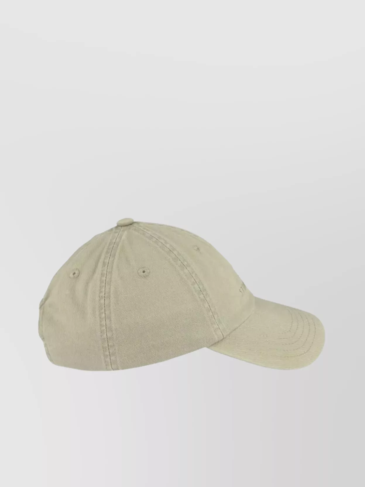 Shop Stone Island Logo Compass Brushed Cotton Cap In Neutrals