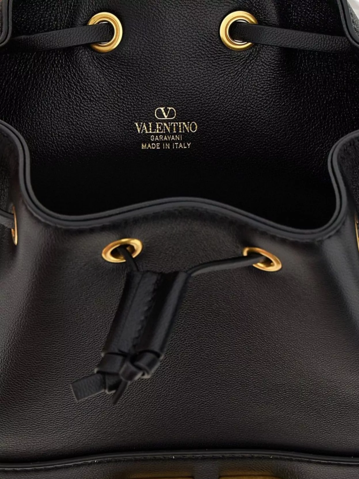 Valentino Vlogo Signature Mini Bucket Bag Crossbody Bags Black In Black
