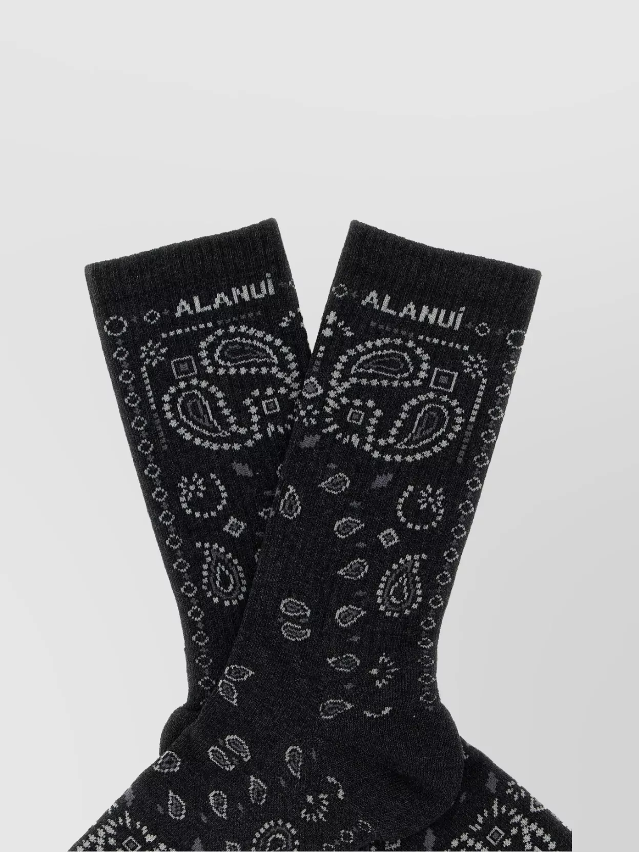 Alanui Paisley Print Ankle Socks With Ribbed Cuffs