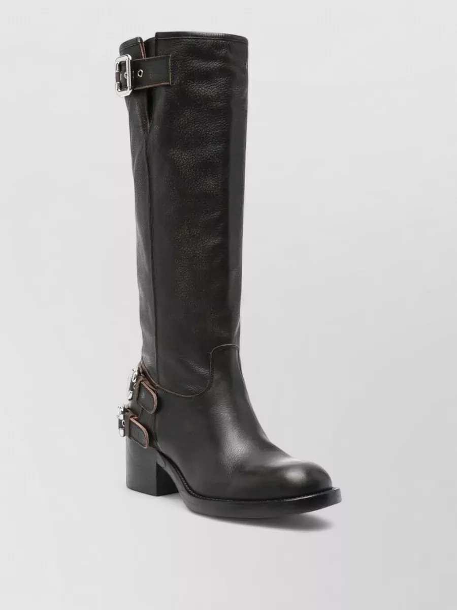 Chloé leather dakota biker boots