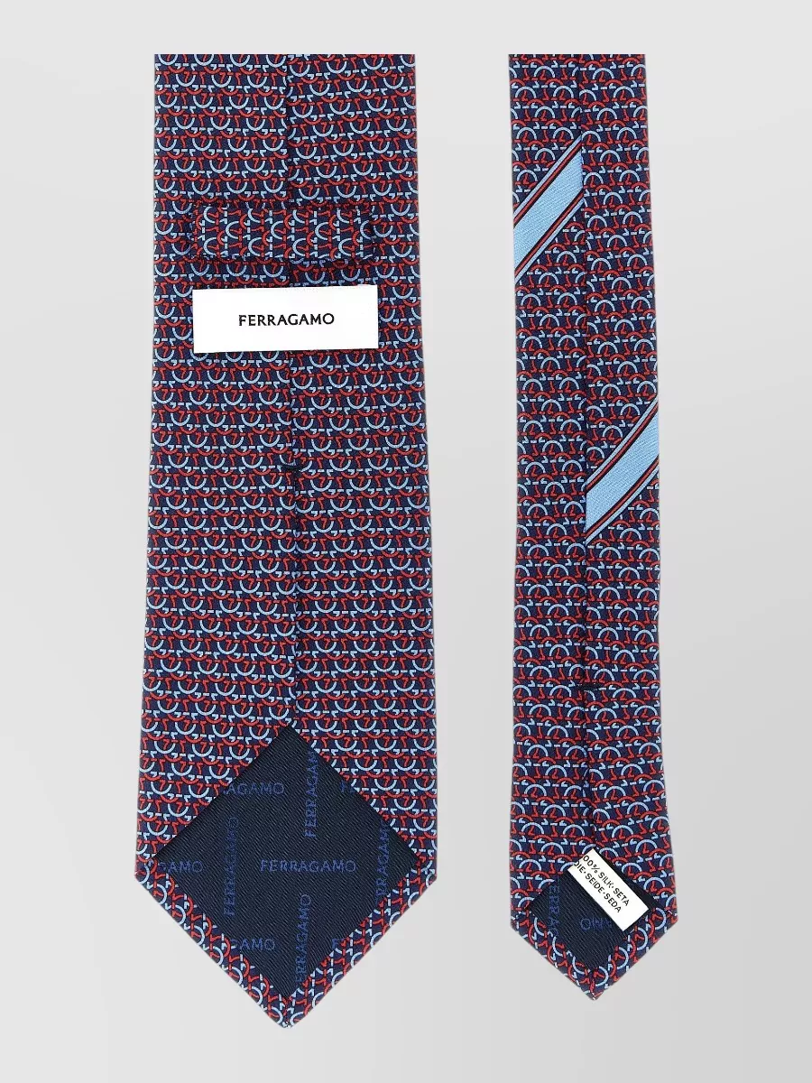 Ferragamo silk geometric-print tie