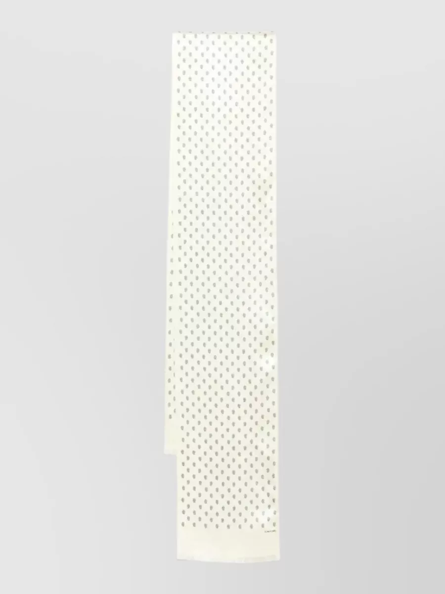 Tom Ford All Over Print Fringe Detail Long Scarf