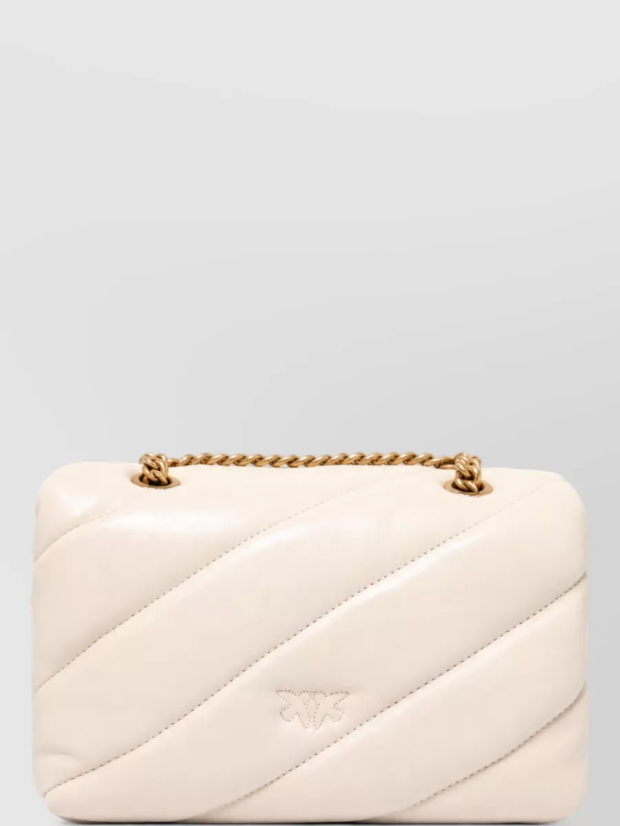 Pinko Love Bag Puff Mini Leather Clutch Bag