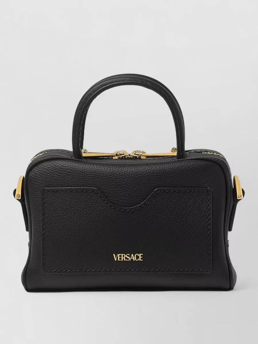 Versace Mini Bag Silk Nylon Top Handle Strap