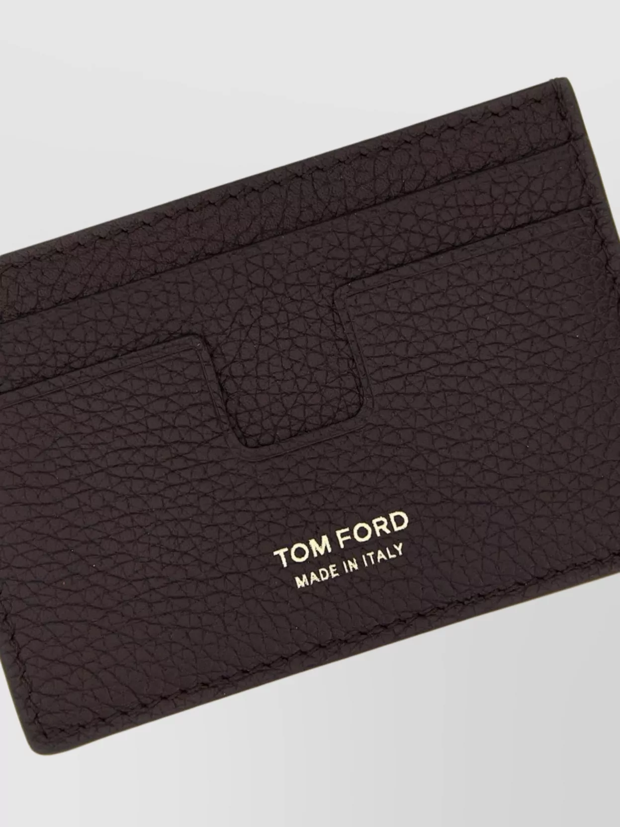 Tom Ford Logo Embossed Textured Leather Cardholder