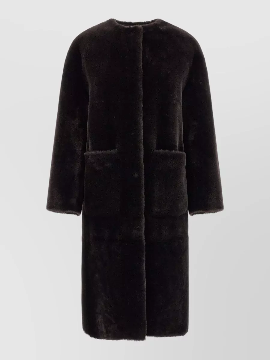 Blancha shearling long coat
