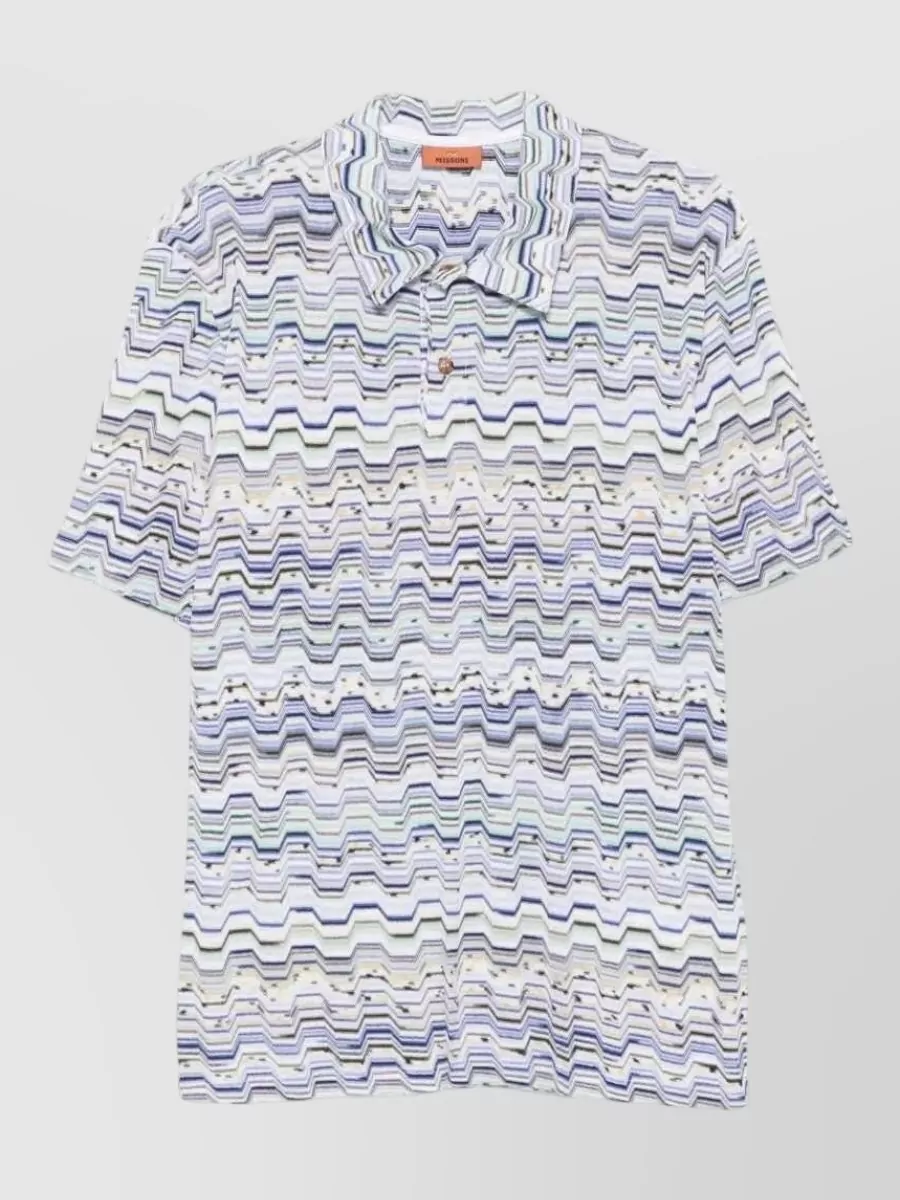Missoni cotton zigzag short-sleeve polo shirt