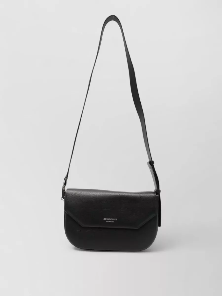 Emporio Armani grained leather cross-body bag