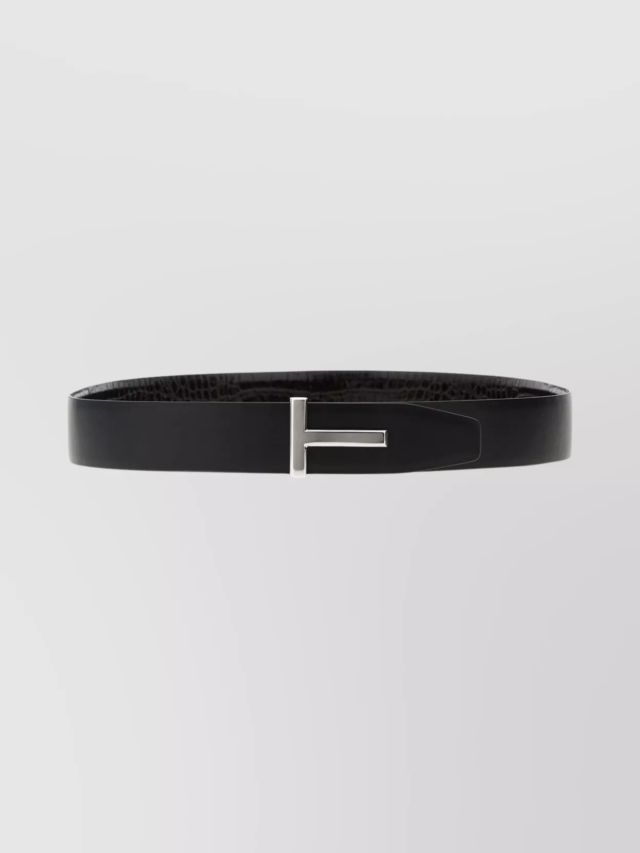Tom Ford Reversible Crocodile Leather Belt Belts Brown In Black
