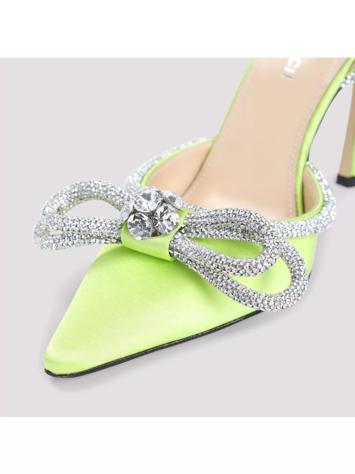 Mach&mach Double Bow Crystal Pumps In Yellow