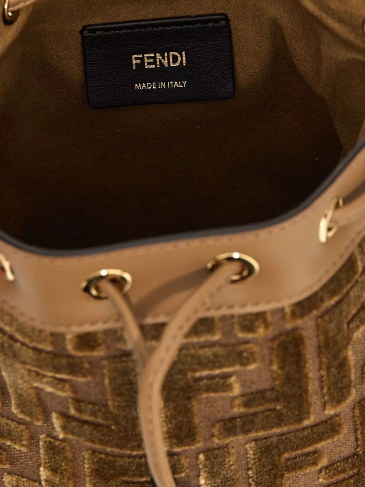 Fendi Bucket Bags With Gold-Tone Hardware And Top Handle