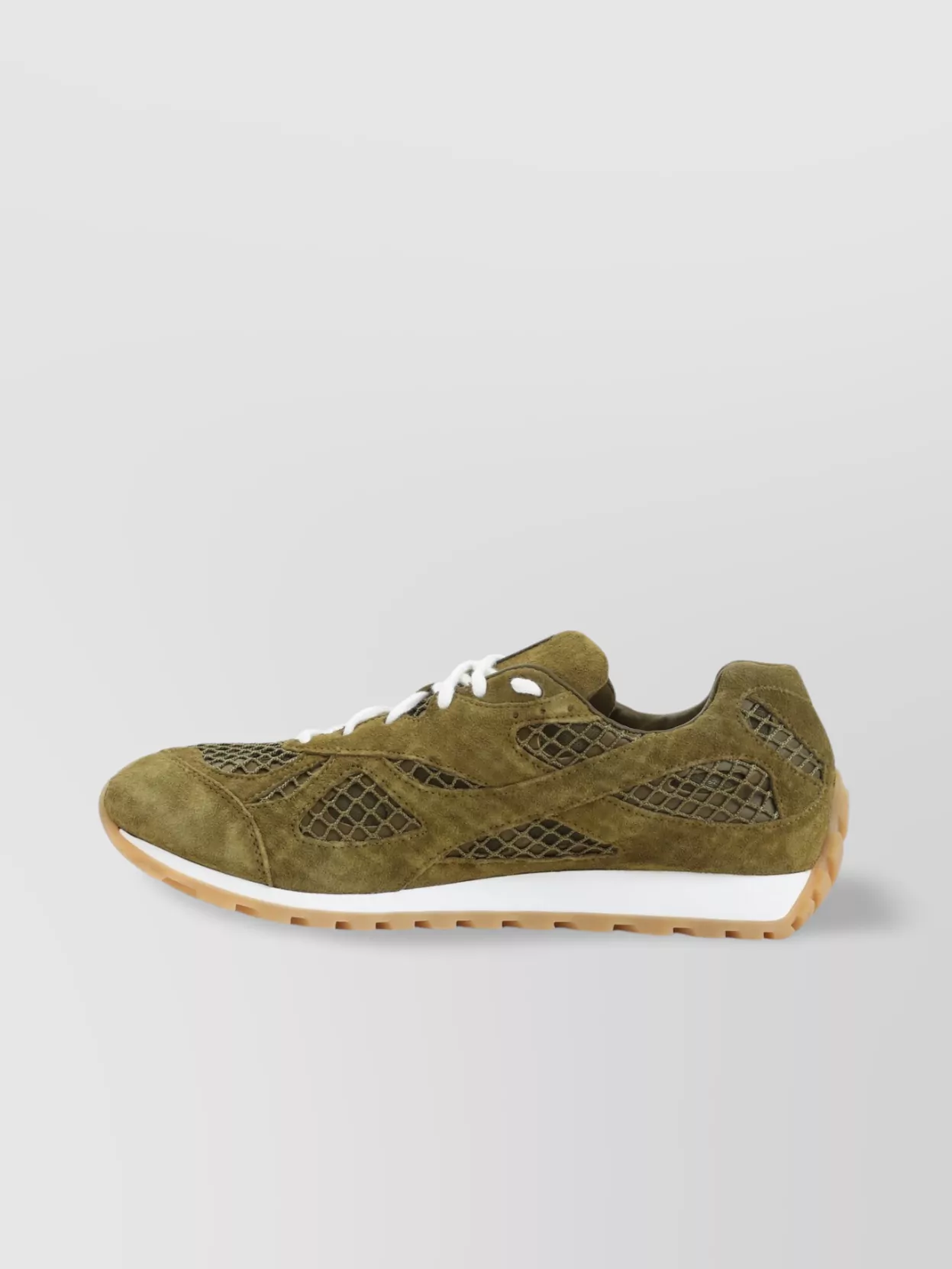 Bottega Veneta Suede Orbit Sneakers Mesh Panels