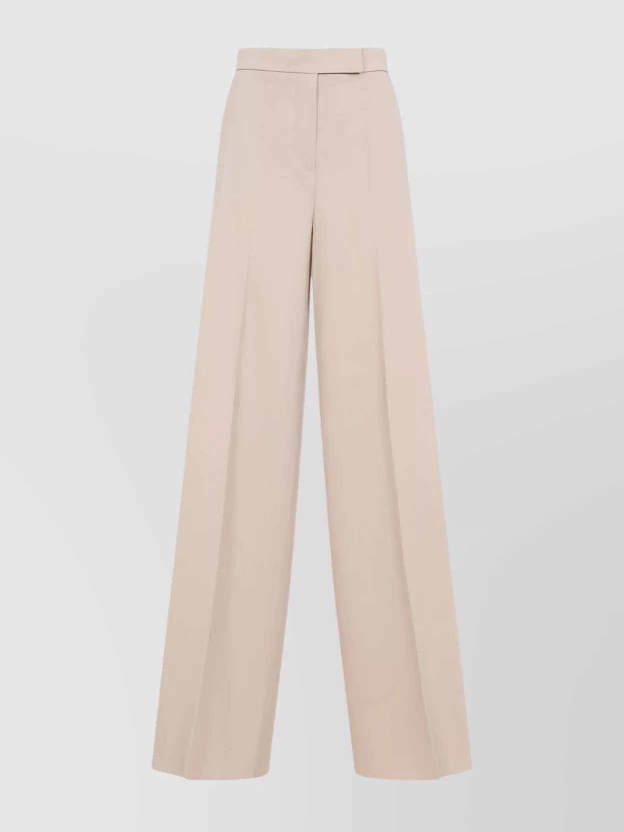 Max Mara Ninfa Wool Wide Leg Trousers In Neutrals