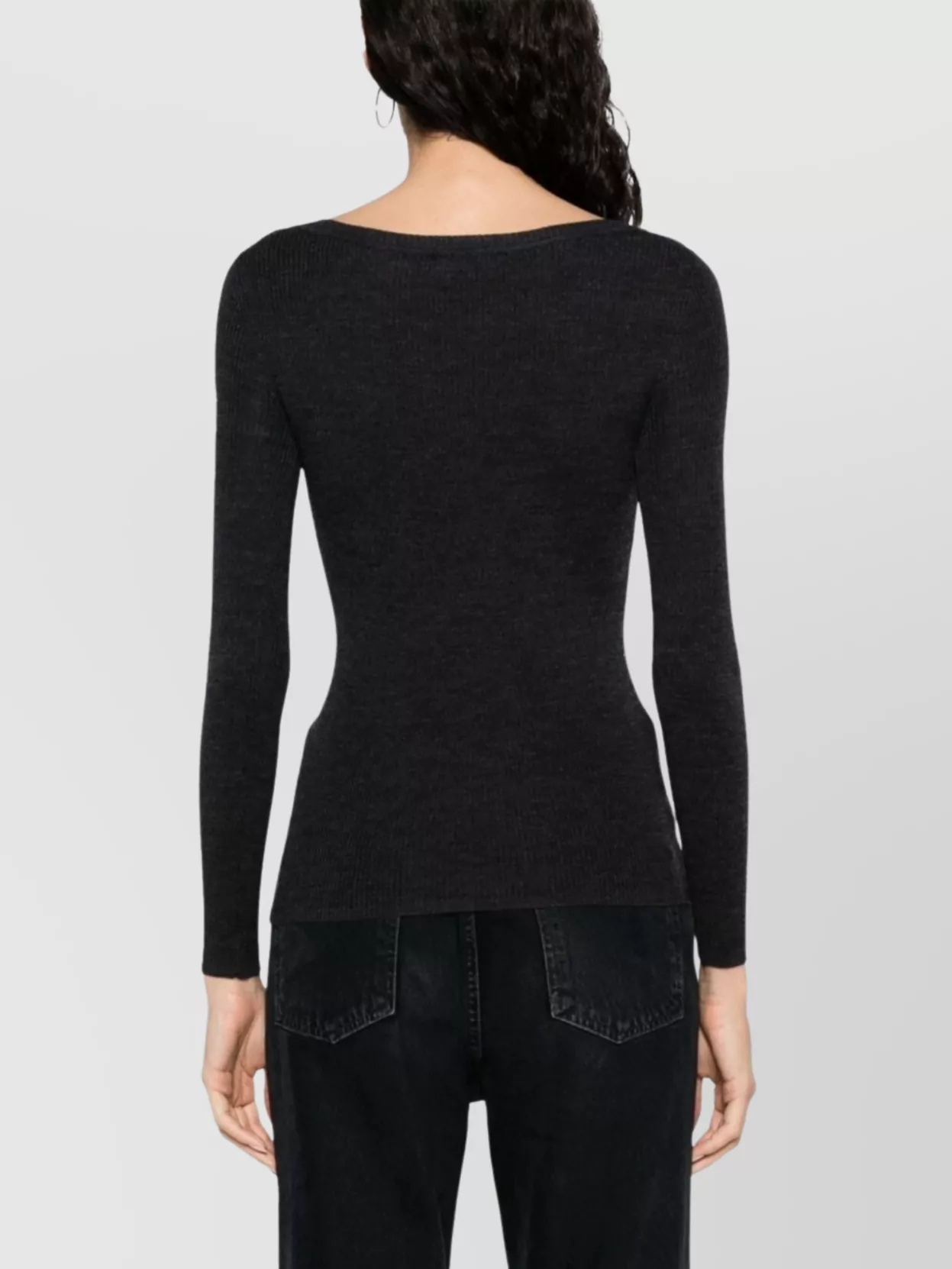 P.a.r.o.s.h Black Sweater With Deep Neckline