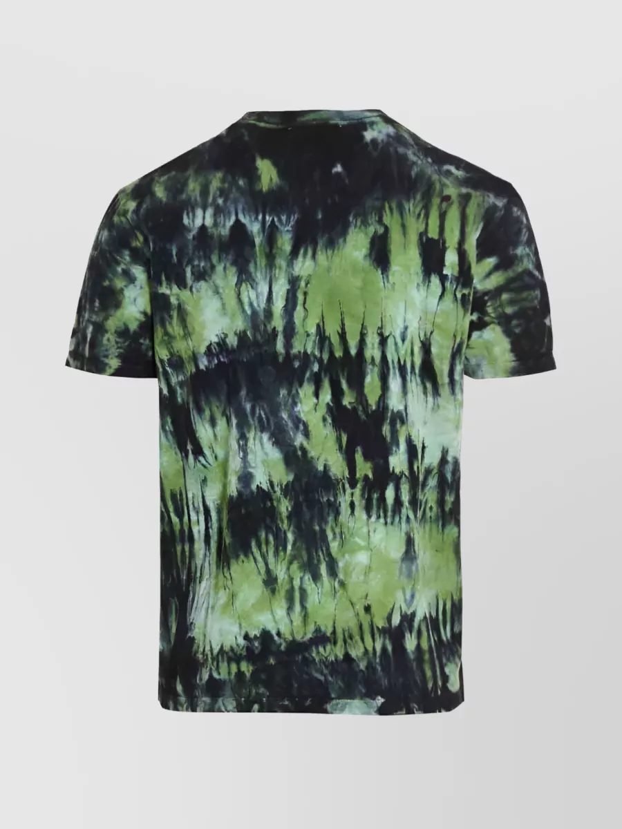 Shop Ami Alexandre Mattiussi Round Neck Tie-dye Cotton T-shirt In Multicoloured