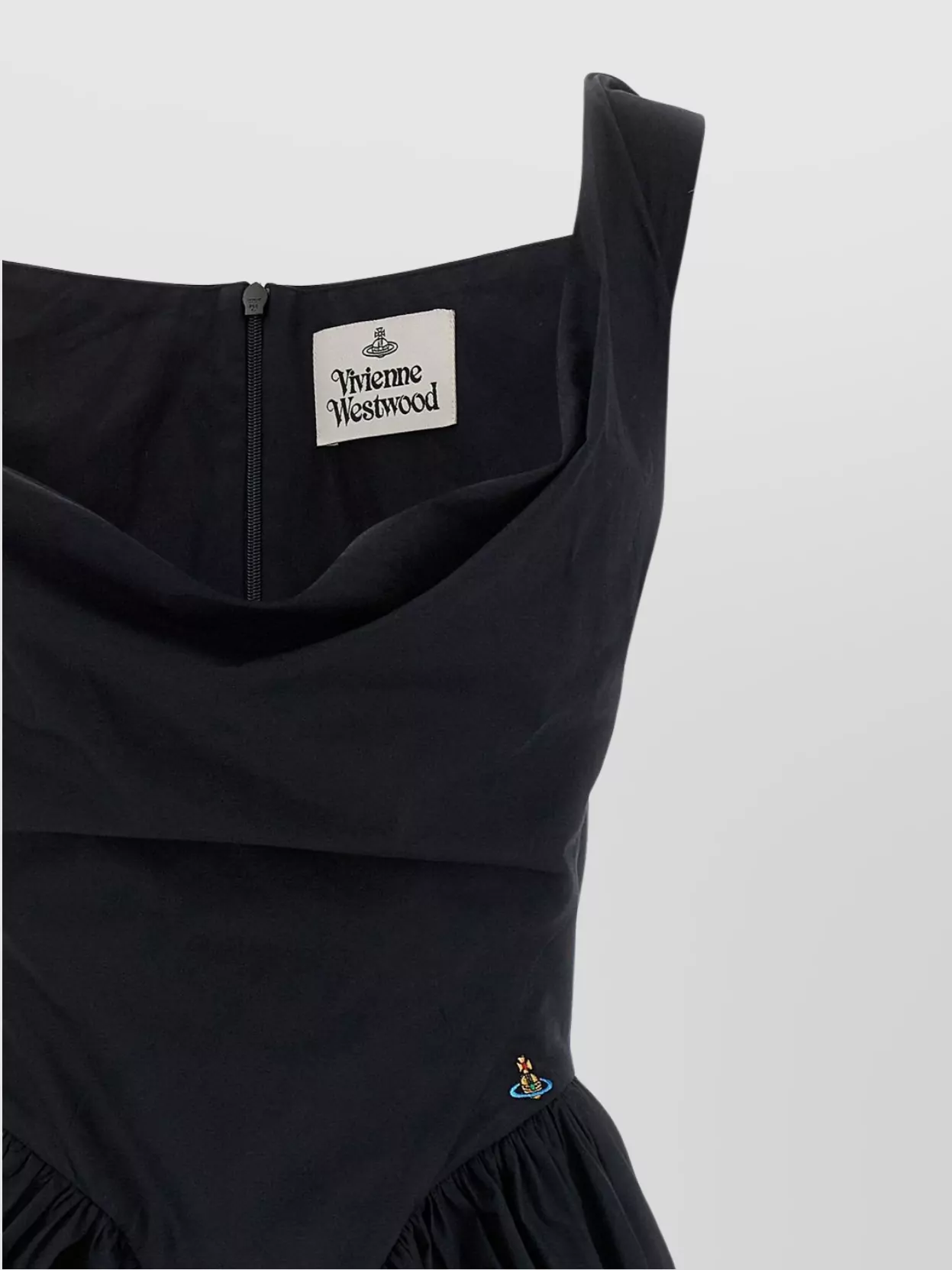 Vivienne Westwood Draped Neckline Waist Gathered Sleeveless Dress