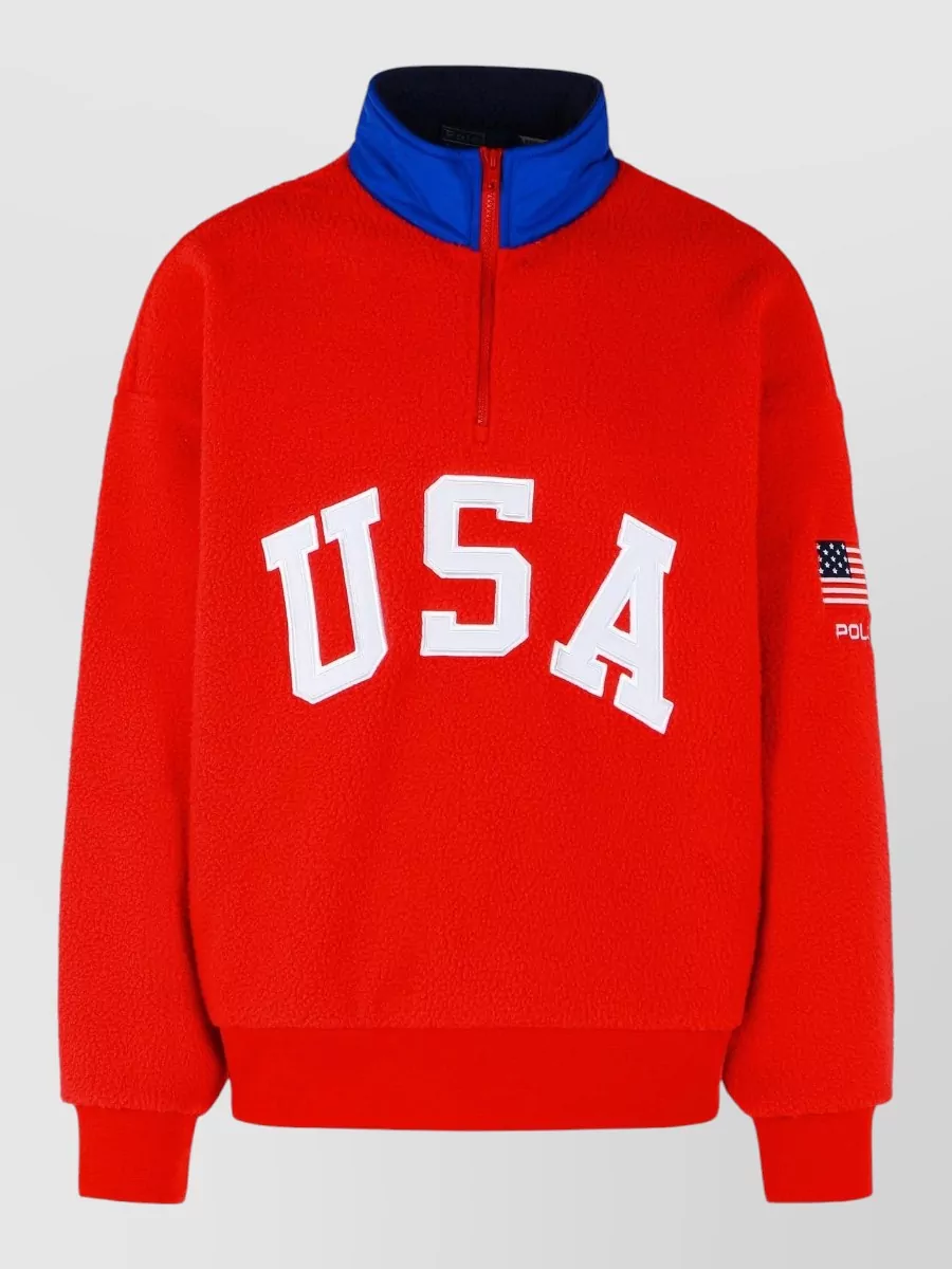 Polo Ralph Lauren fleece half zip sweatshirt