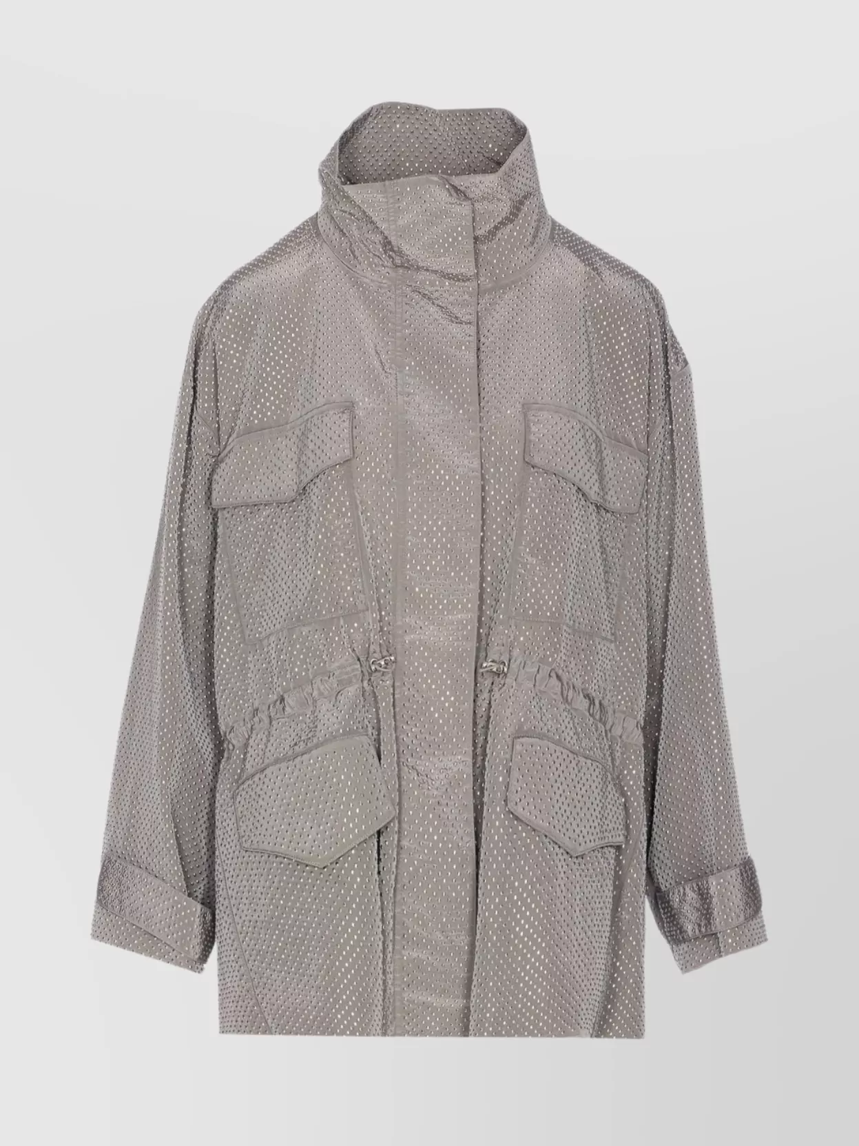 Pinko Drawstring waist parka strass