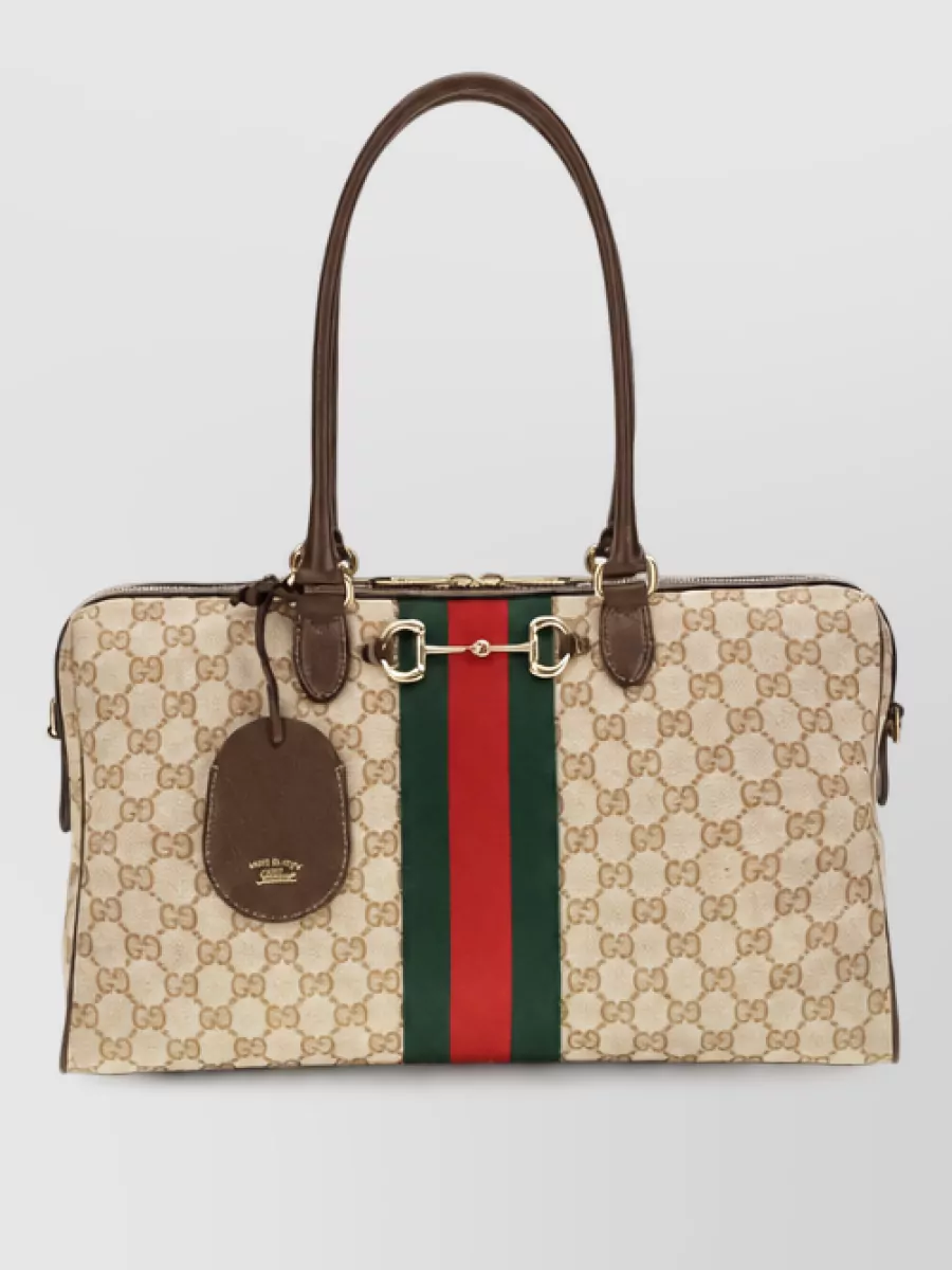 Gucci bamboo fabric tote bag