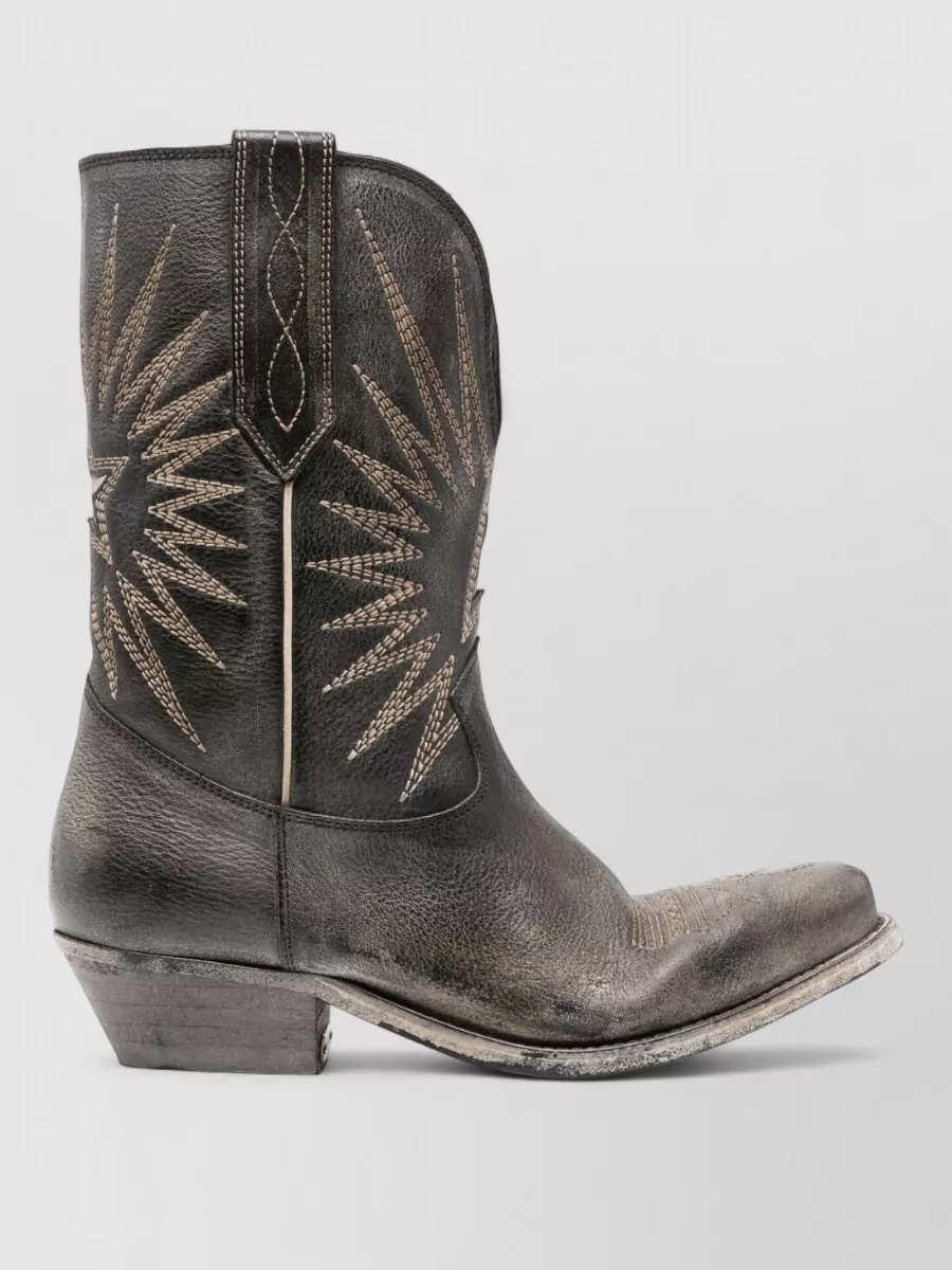 Golden Goose Wish Star Leather Calf Boots