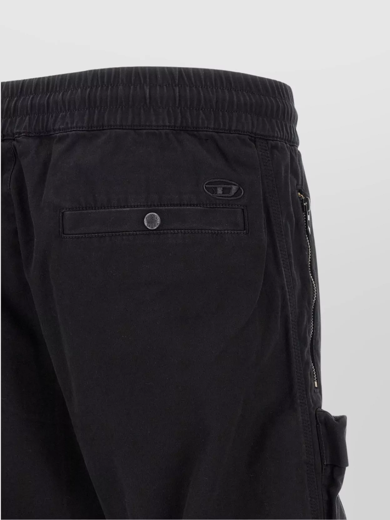 Diesel Cargo Style Trousers With Button And Zipper Accents