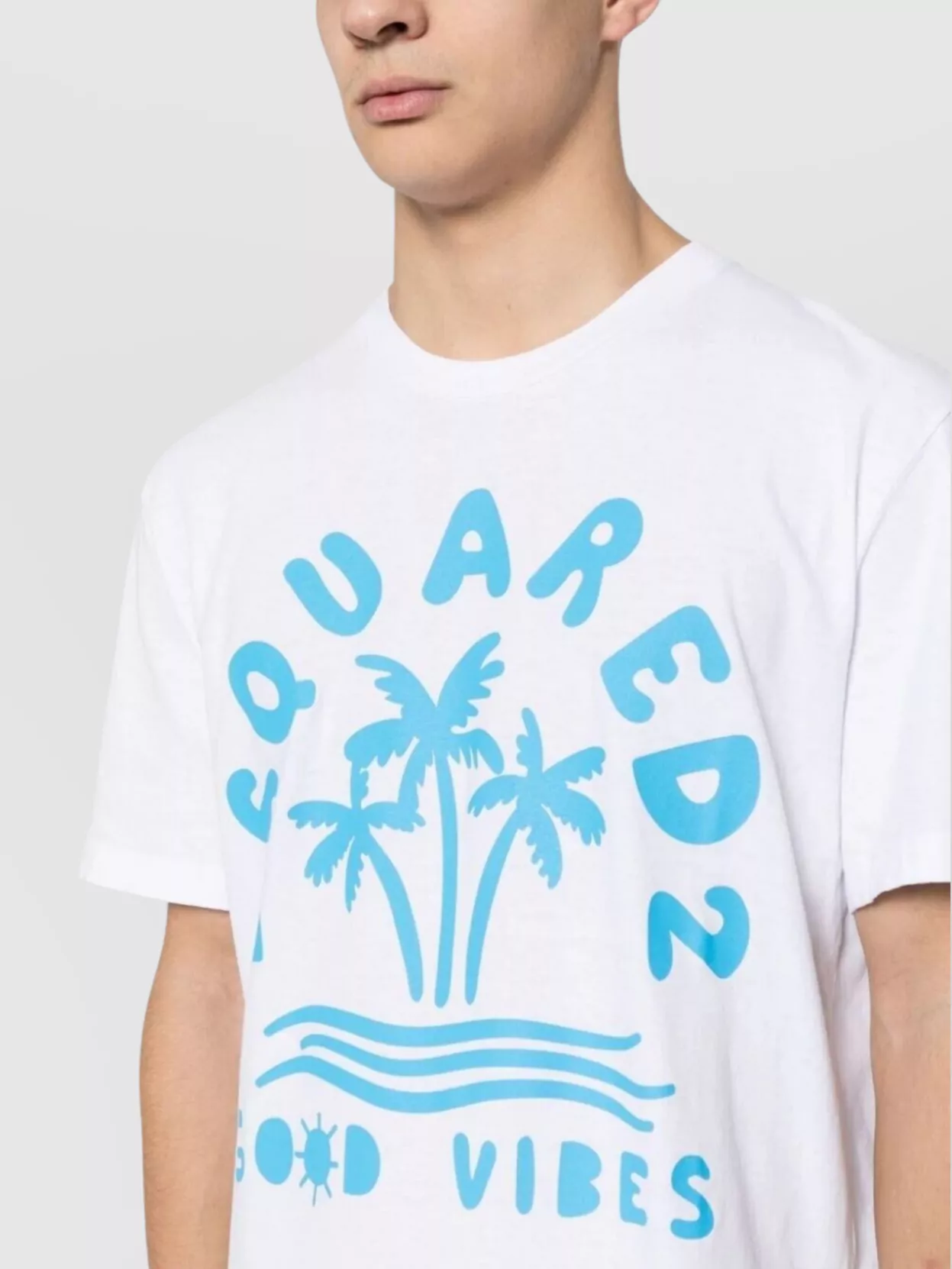Dsquared2 Graphic Print Relaxed Fit Crew Neck T-Shirt
