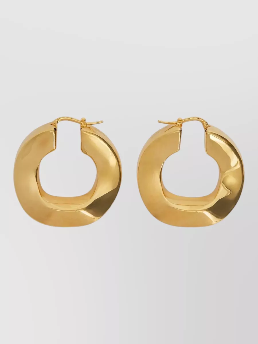 Jil Sander Copper hoop earrings