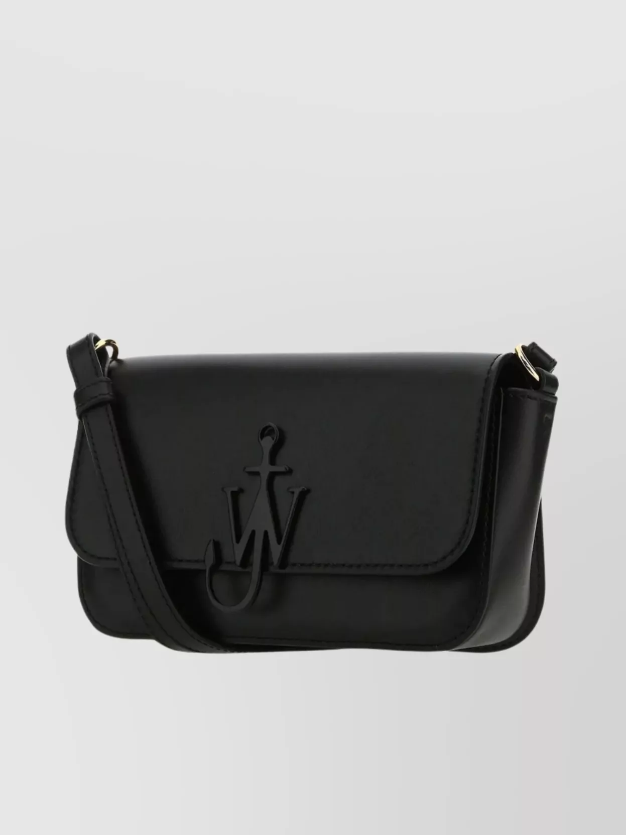 Shop Jw Anderson Leather Cross-body Bag With Chain Strap In Black